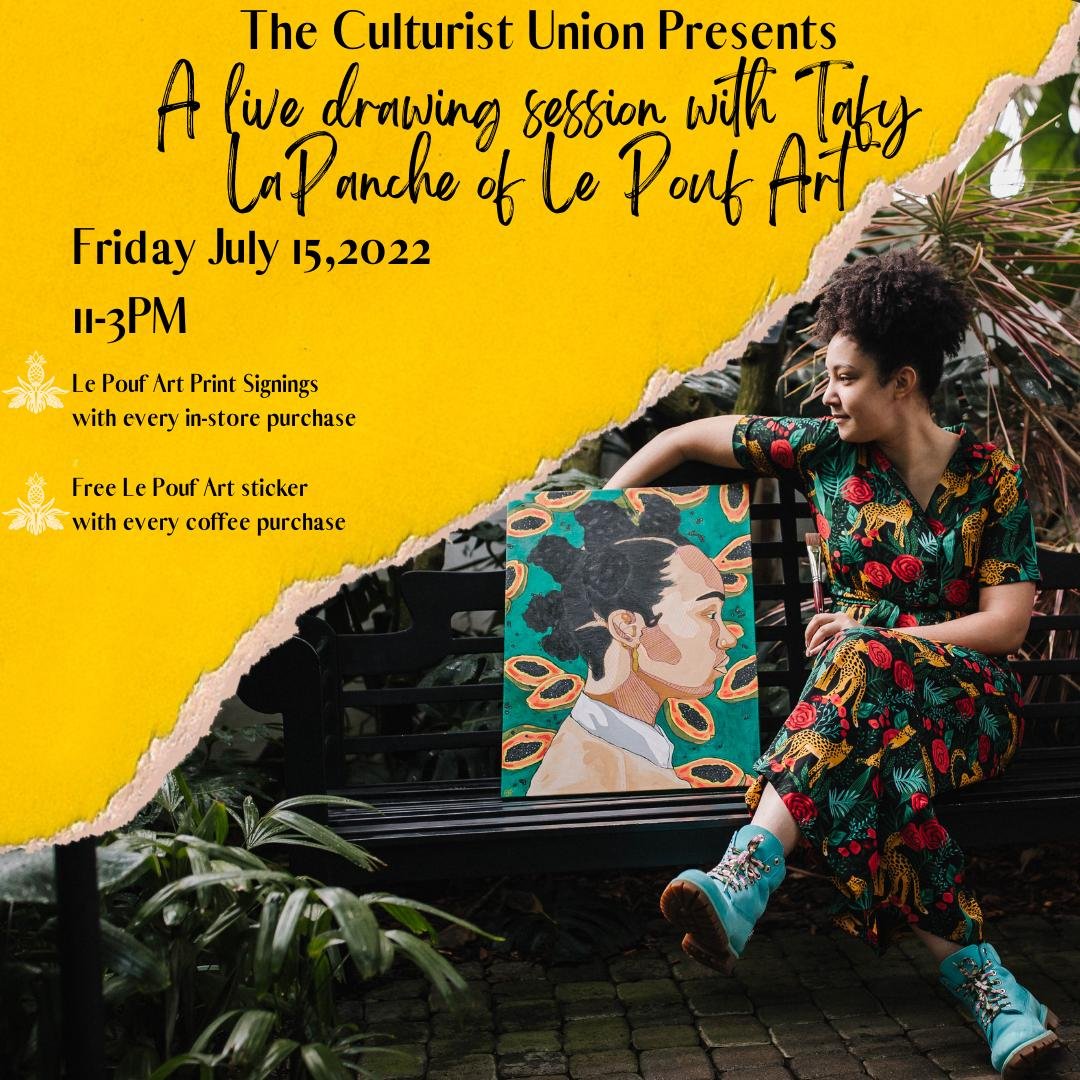 Le Pouf Art Live Drawing Session & Giveaway